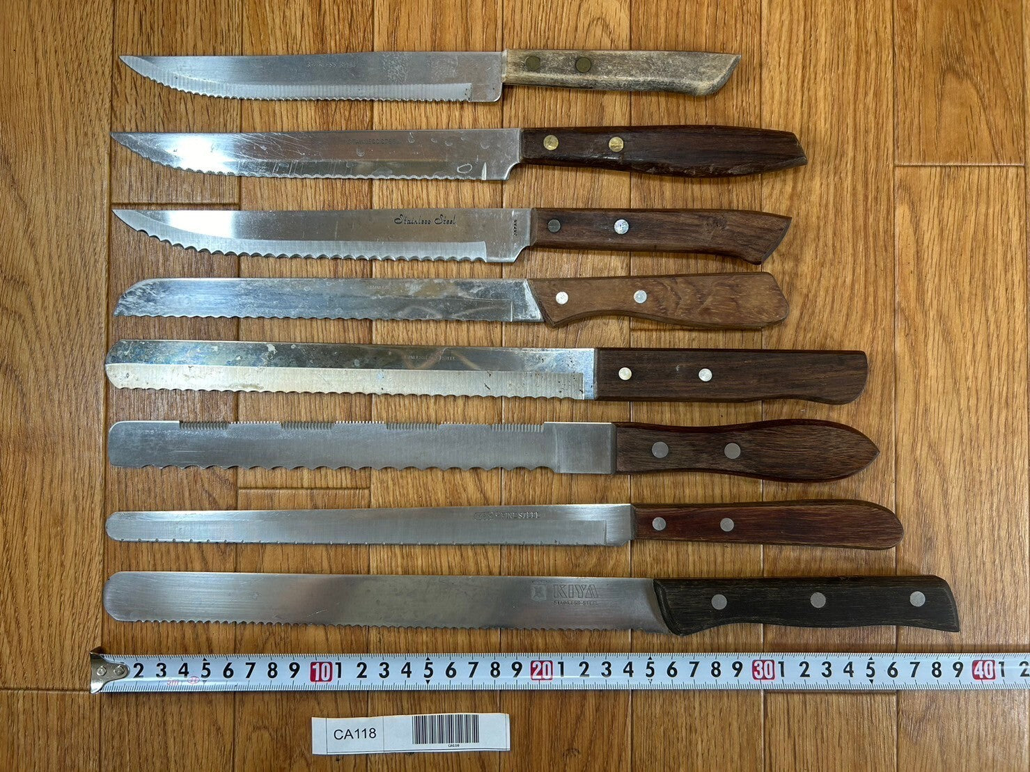 Damaged Lot of Japanese Chef's Kitchen Knives Bread set from Japan CA118