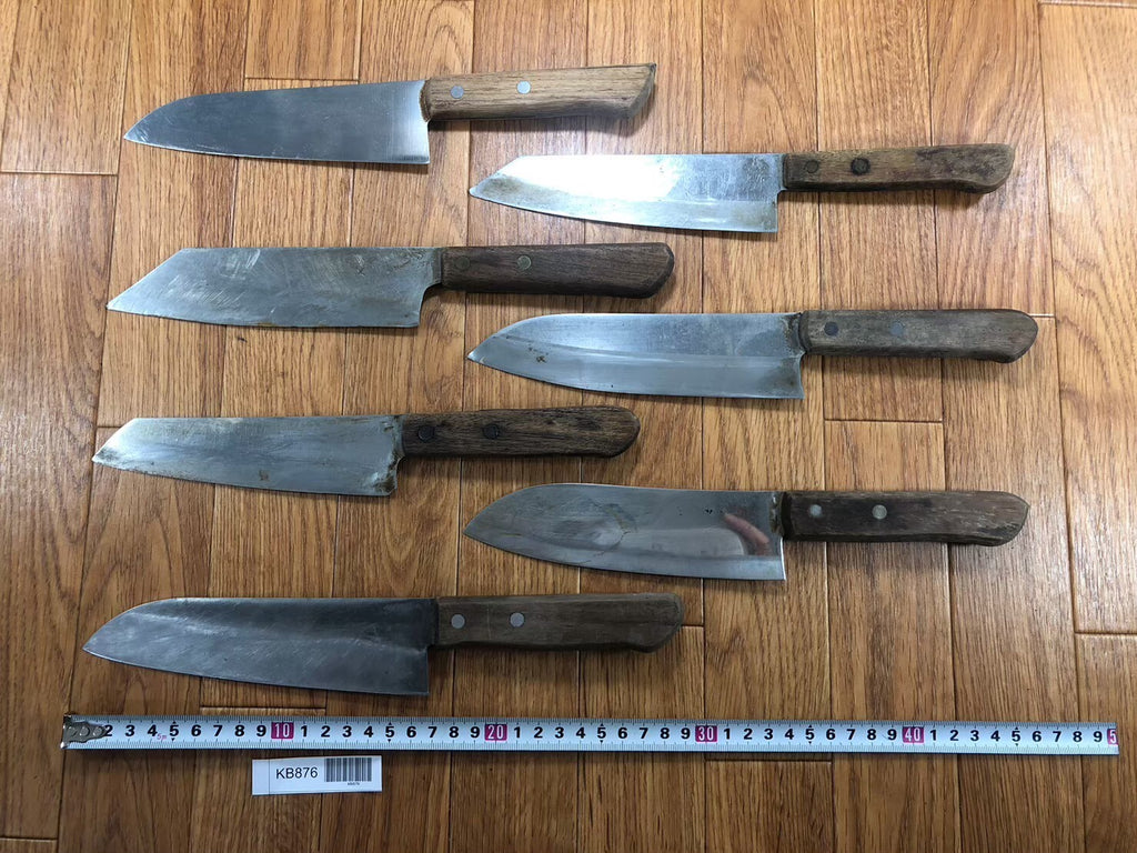 Damaged Lot of Japanese Chef's Kitchen Knives hocho set from Japan KB876