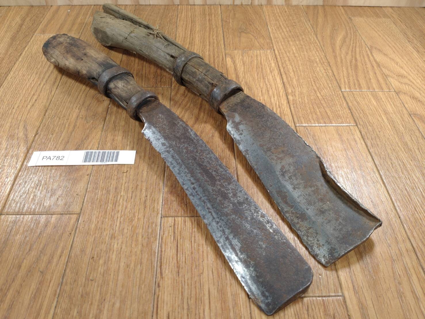 BROKEN DAMAGED Japanese Vintage Carpentry Tool NATA AXE ONO Hatchet SET PA782