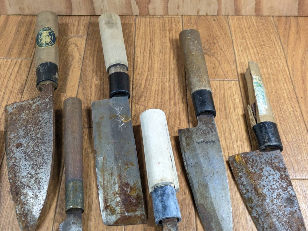 BROKEN DAMAGED Japanese Chef's Kitchen Knife Vintage Japan HOCHO JJ402