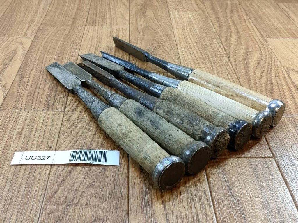 Japanese vintage chisel tataki Nomi Japan Signed Old 9.10.15.15.16.18mm UU327