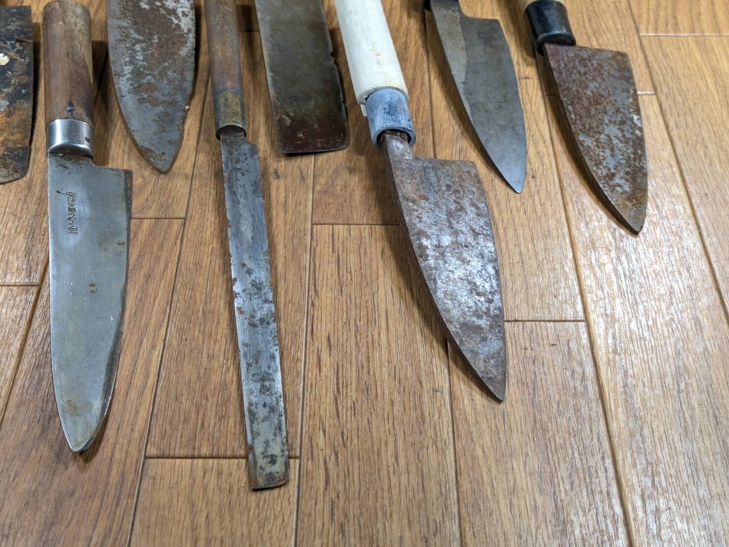 BROKEN DAMAGED Japanese Chef's Kitchen Knife Vintage Japan HOCHO JJ402