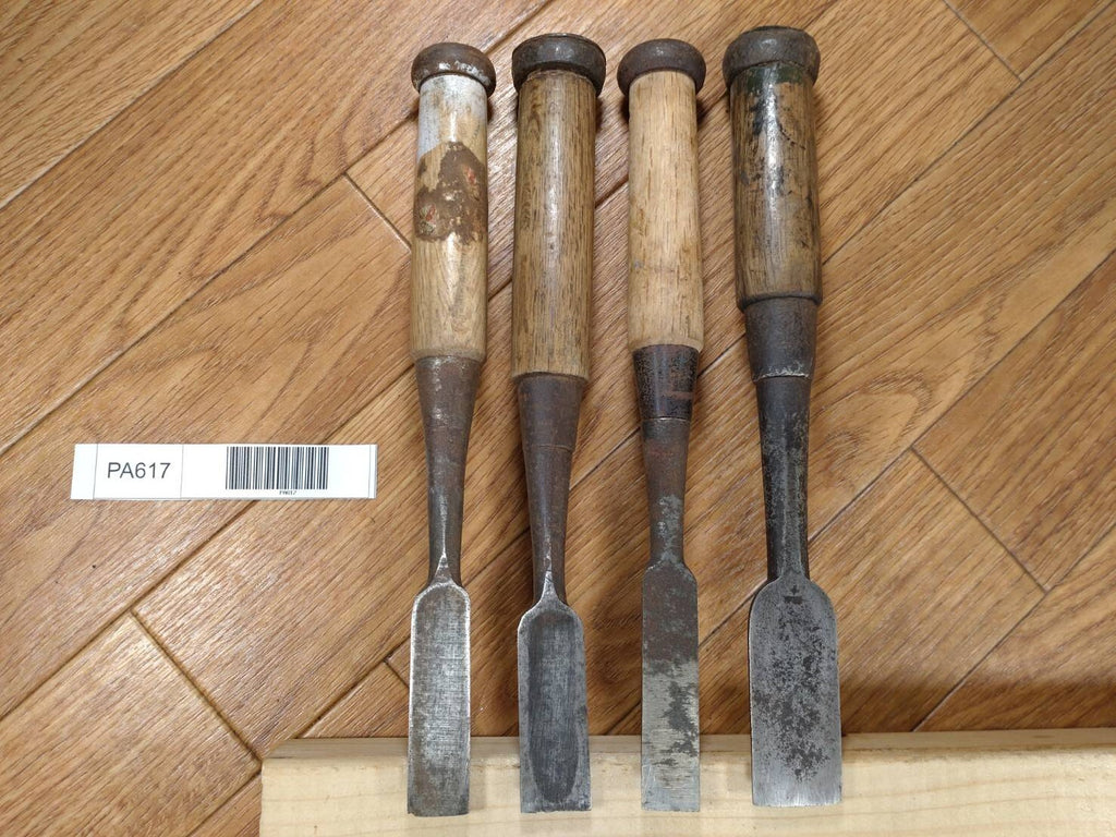 Japanese vintage chisel tataki Nomi Japan Signed Old Vintage 14.15.18.23mm PA617