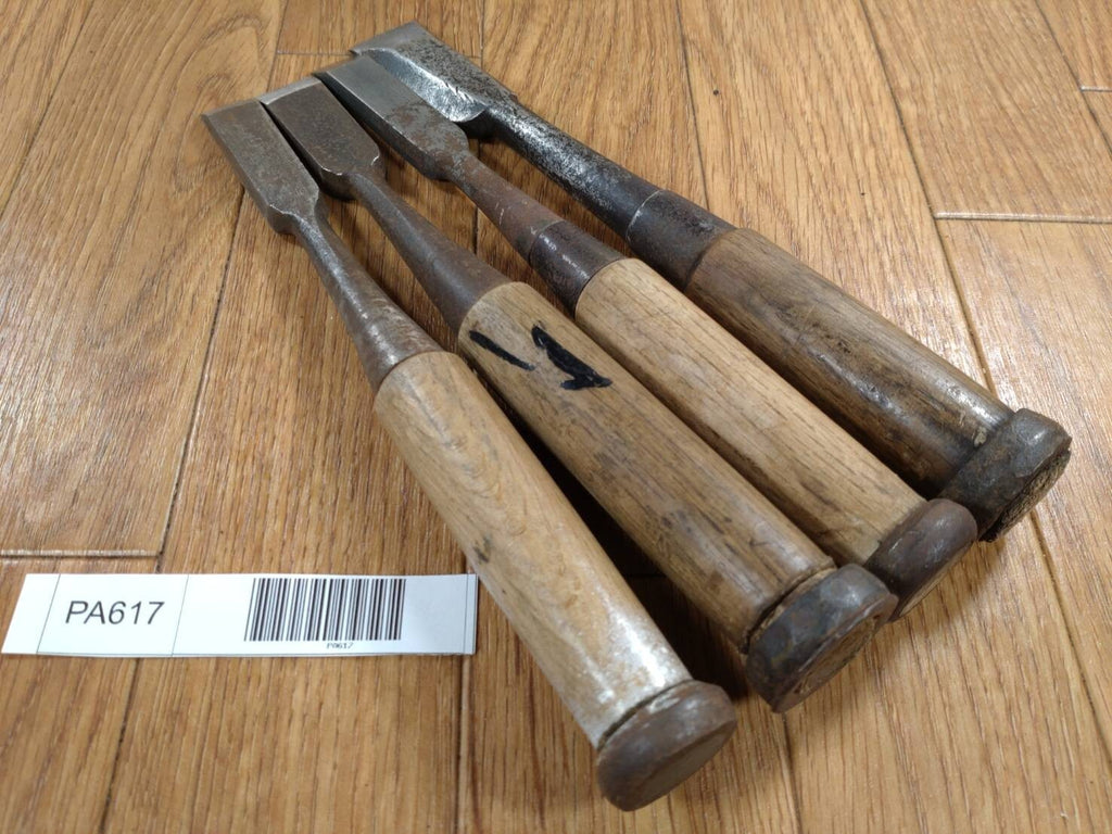 Japanese vintage chisel tataki Nomi Japan Signed Old Vintage 14.15.18.23mm PA617