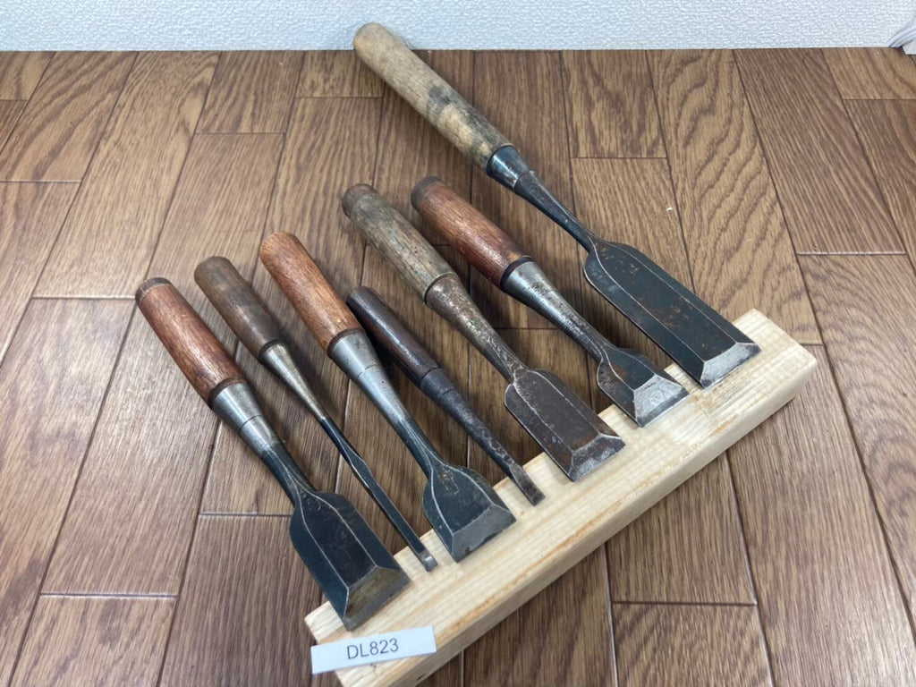 Japanese vintage chisel tataki tsuki Nomi SET Signed 5.6.29.29.29.29.36mm DL823