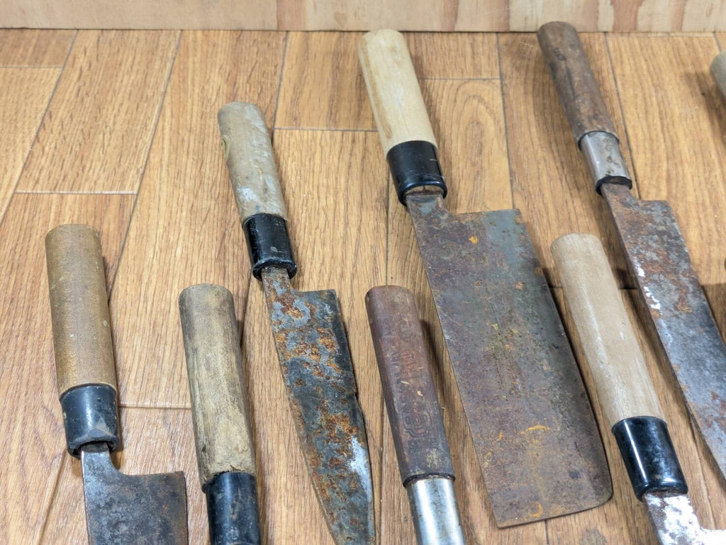 BROKEN DAMAGED Japanese Chef's Kitchen Knife Vintage Japan HOCHO JJ401