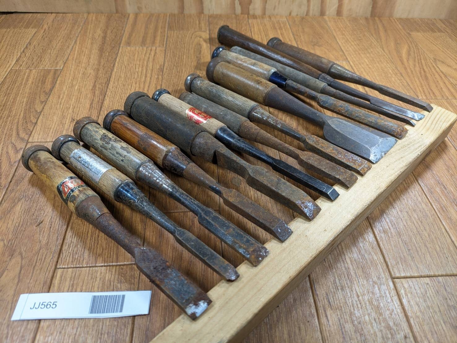 BROKEN DAMAGED Japanese vintage chisel 42.18.16.15.15.15.14.13.12.9.9.9.3 JJ565