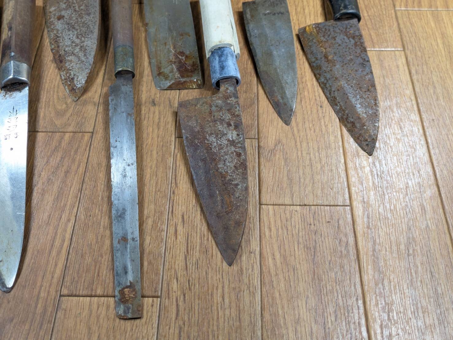 BROKEN DAMAGED Japanese Chef's Kitchen Knife Vintage Japan HOCHO JJ402