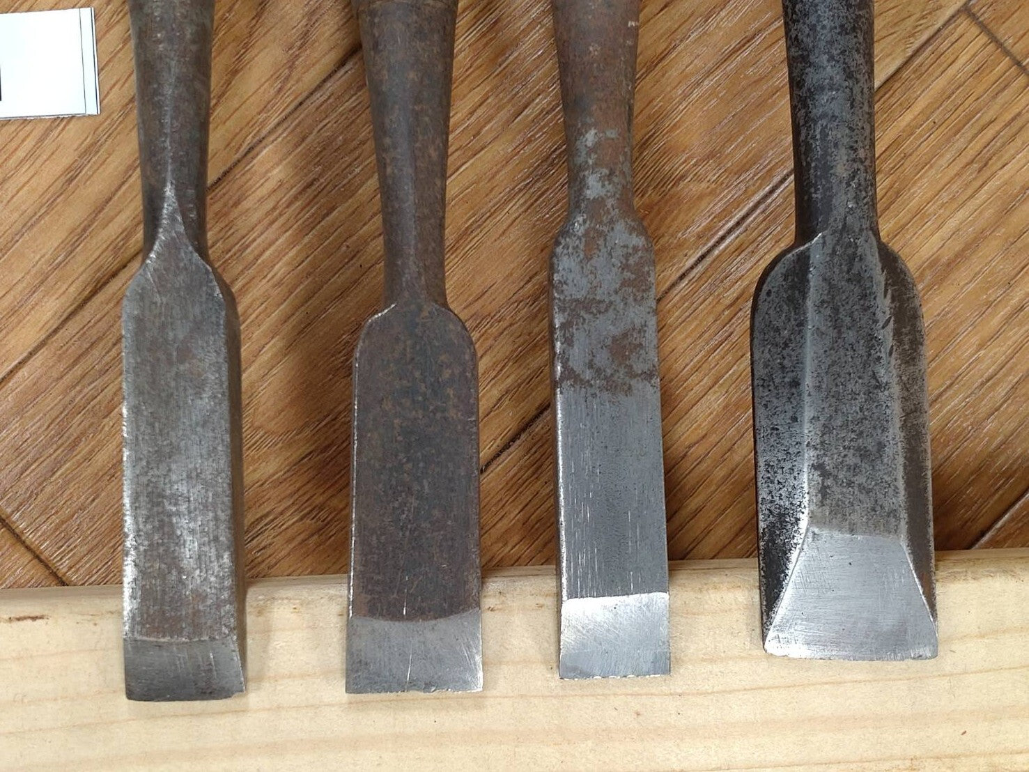 Japanese vintage chisel tataki Nomi Japan Signed Old Vintage 14.15.18.23mm PA617