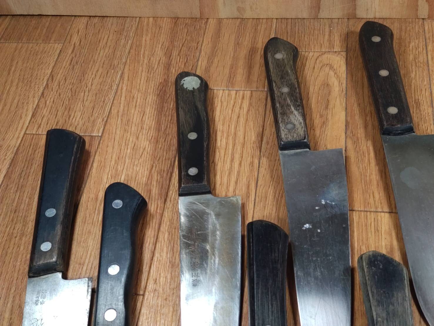 Damaged Lot of Japanese Chef's Kitchen Knives hocho set from Japan FF352