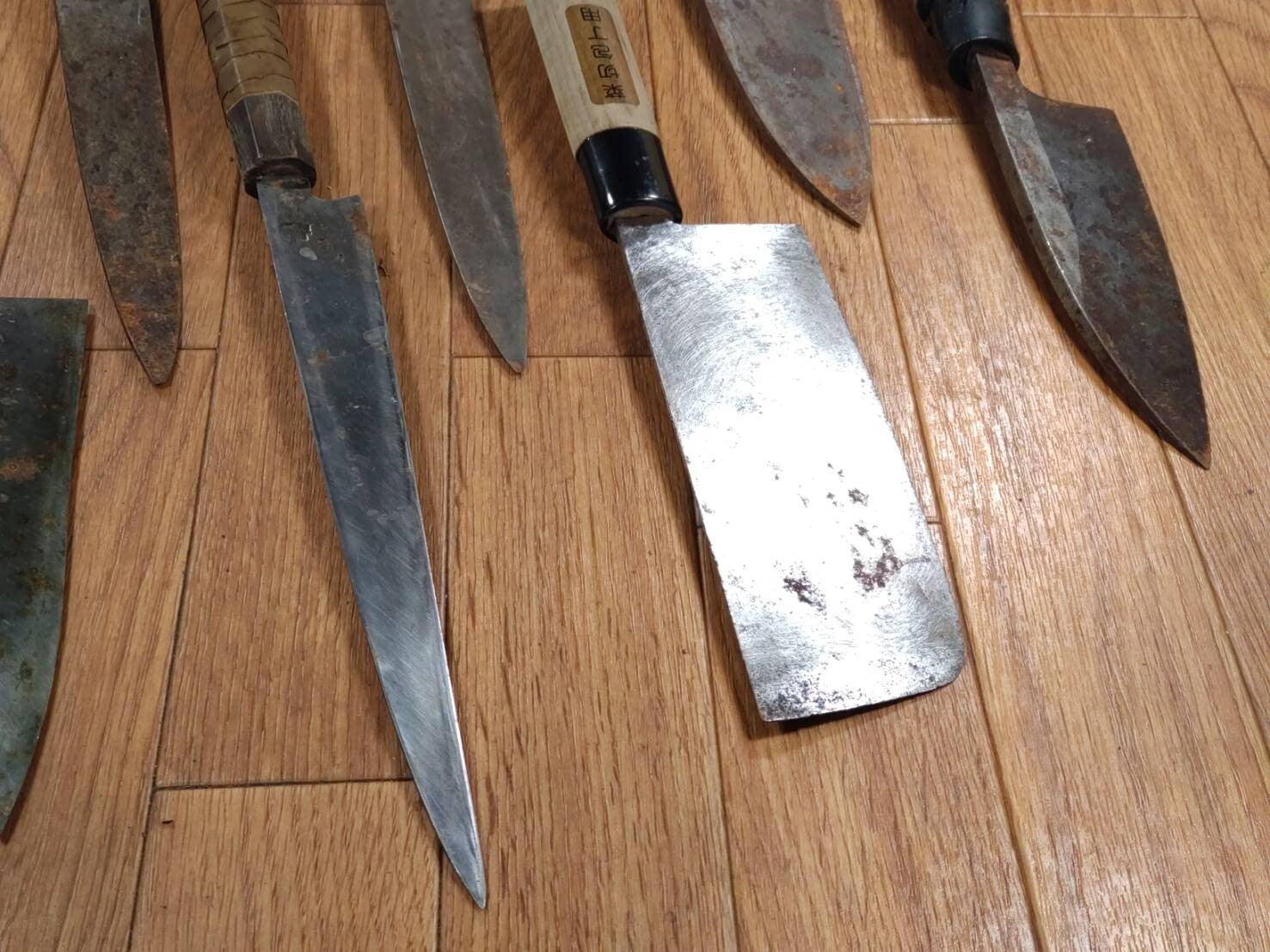 BROKEN DAMAGED Japanese Chef's Kitchen Knife Vintage Japan HOCHO FF815