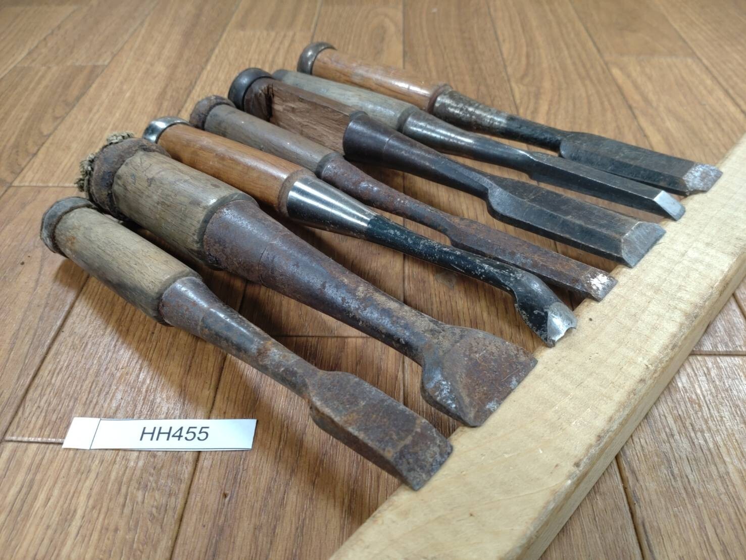 BROKEN DAMAGED Japanese vintage chisel Nomi 9.12.14.14.24.25.30mm HH455