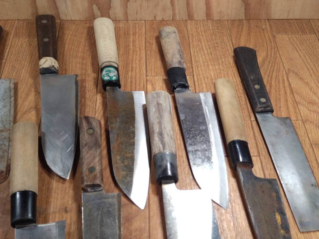 Damaged Lot of Japanese Chef's Kitchen Knives Broken from Japan HH712