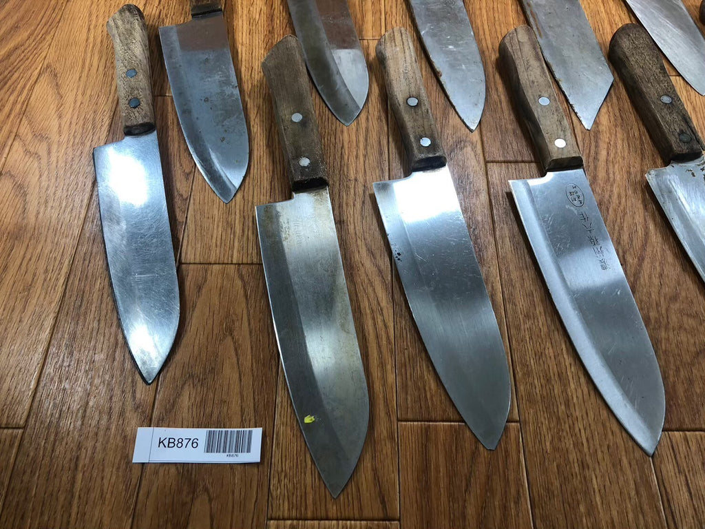 Damaged Lot of Japanese Chef's Kitchen Knives hocho set from Japan KB876