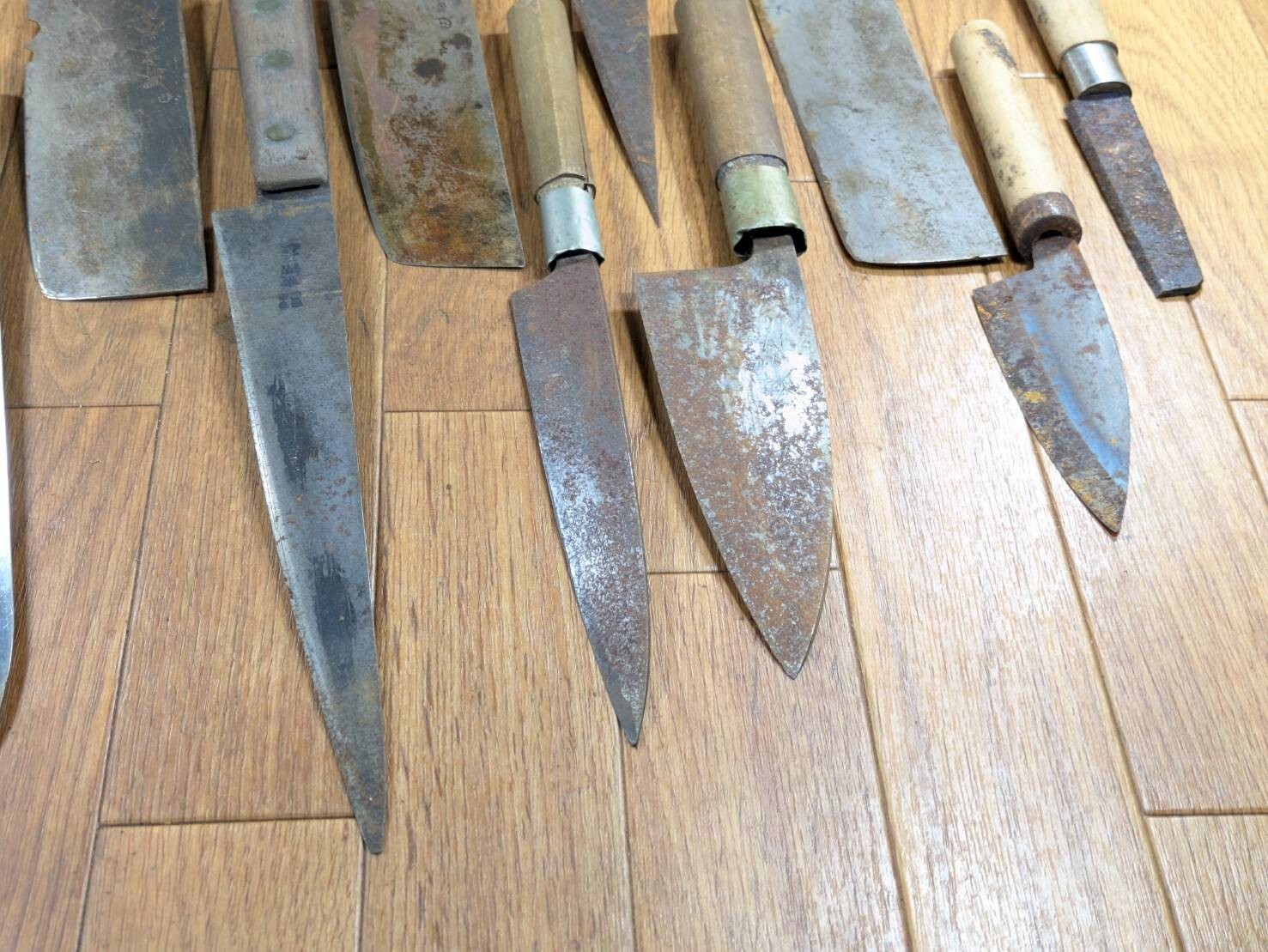 BROKEN DAMAGED Japanese Chef's Kitchen Knife Vintage Japan HOCHO JJ408