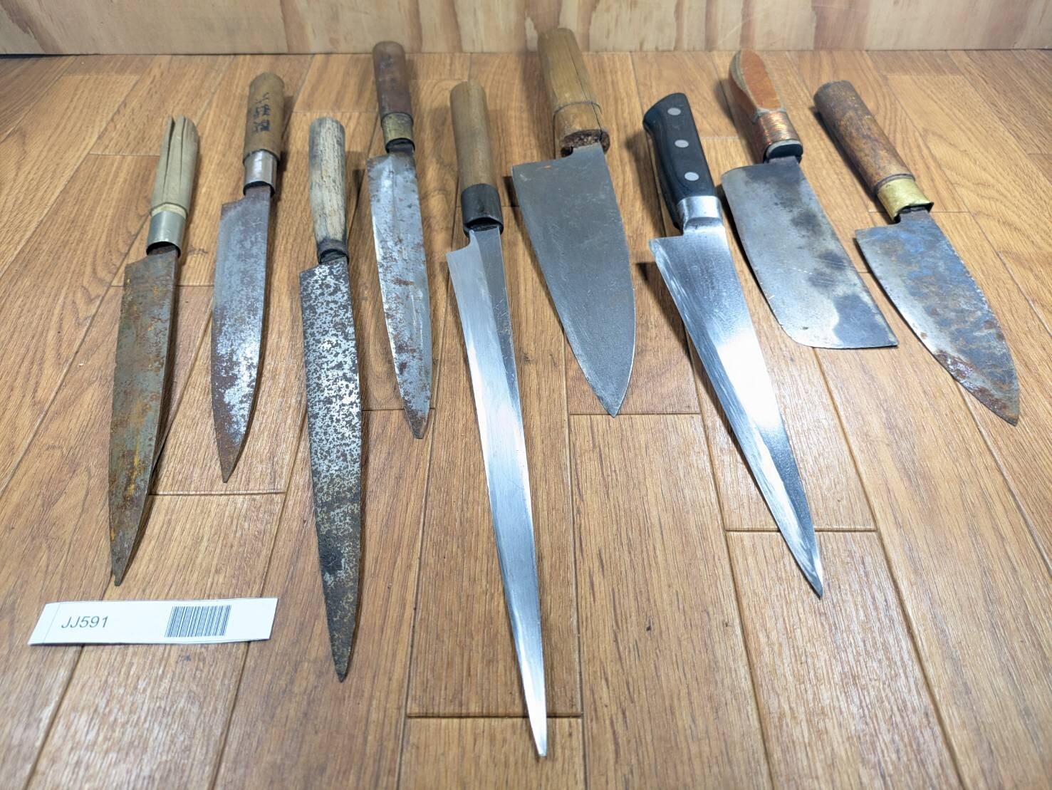 BROKEN DAMAGED Japanese Chef's Kitchen Knife Vintage Japan HOCHO JJ591