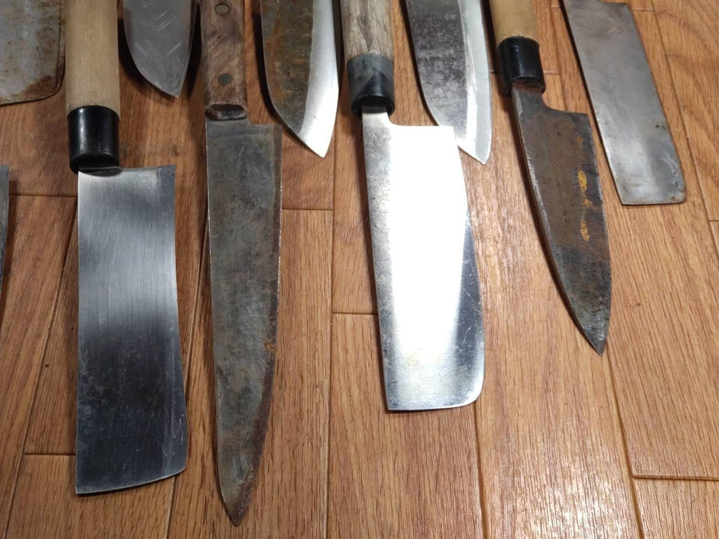 Damaged Lot of Japanese Chef's Kitchen Knives Broken from Japan HH712