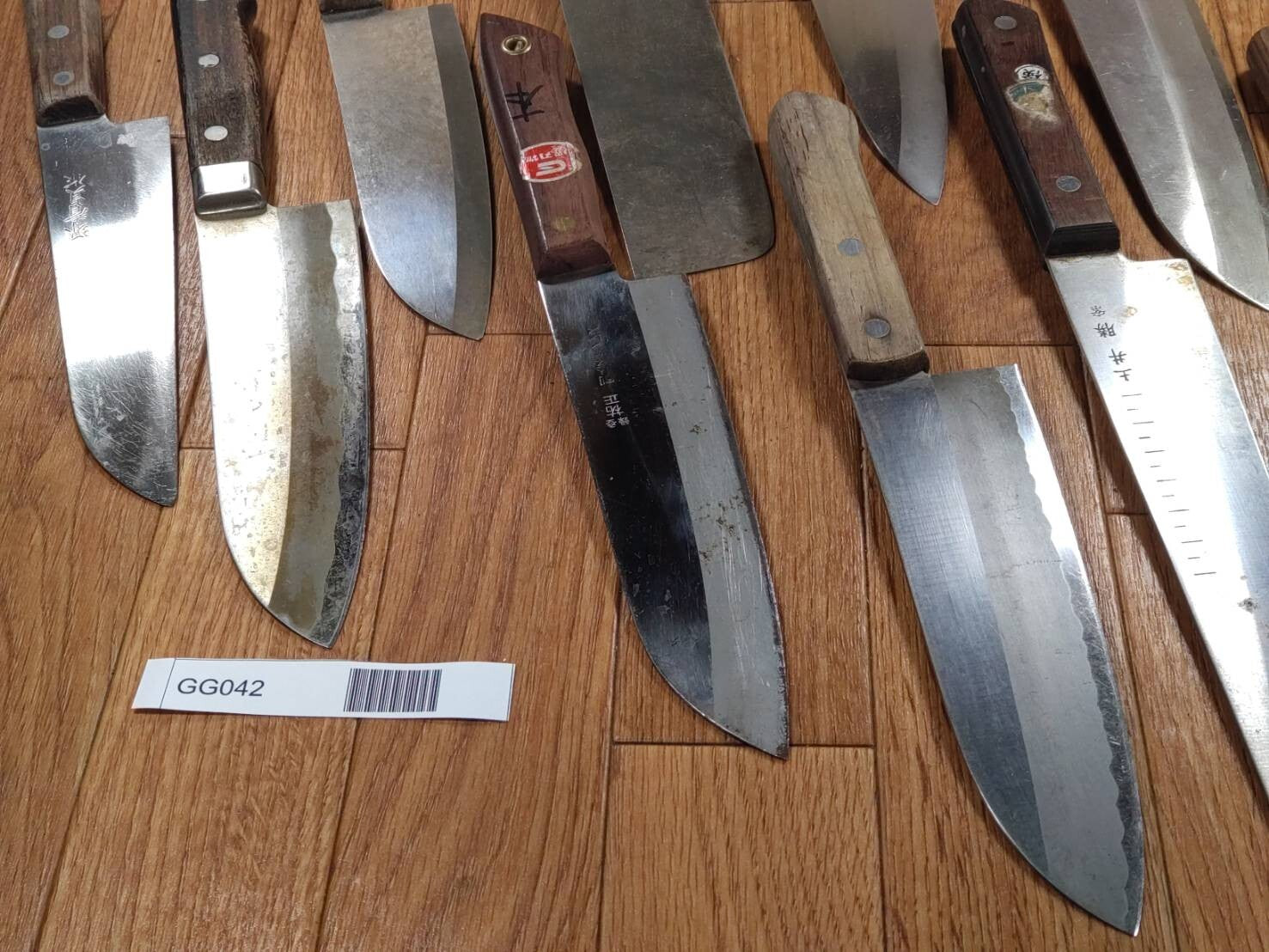 Damaged Lot of Japanese Chef's Kitchen Knives hocho set from Japan GG042