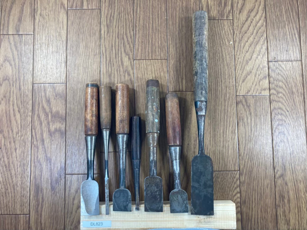 Japanese vintage chisel tataki tsuki Nomi SET Signed 5.6.29.29.29.29.36mm DL823