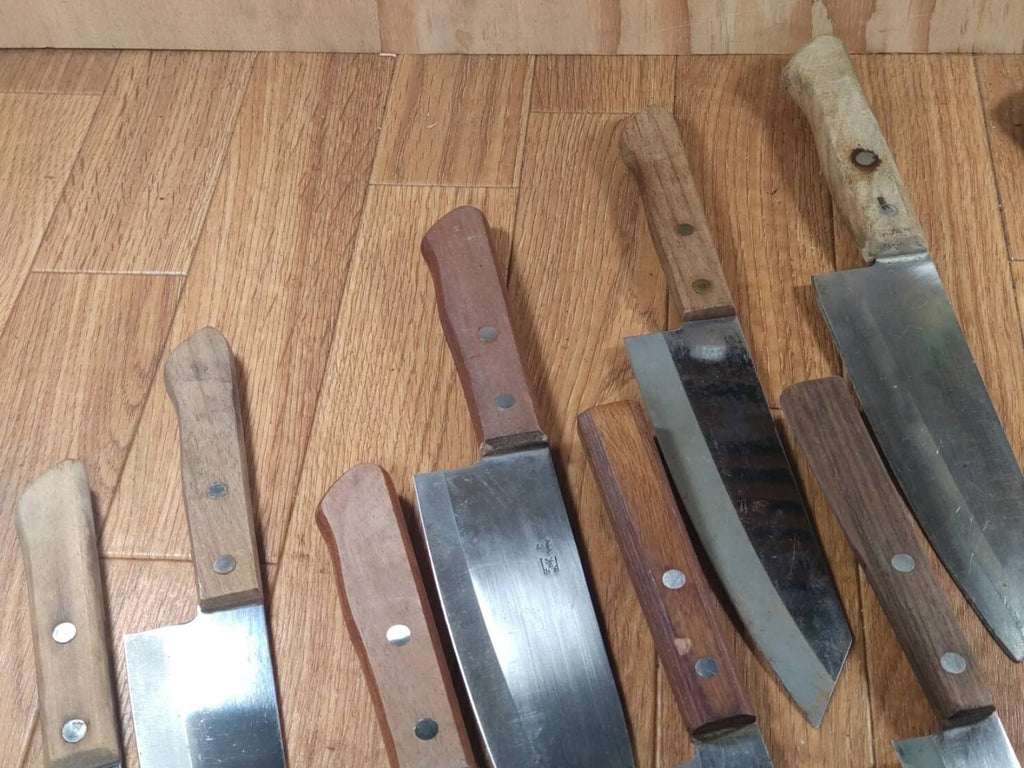Damaged Lot of Japanese Chef's Kitchen Knives hocho set from Japan GG422