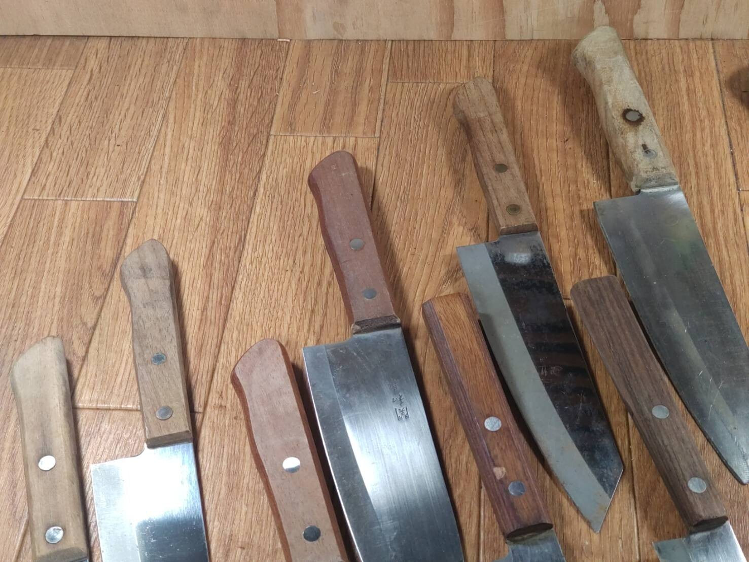 Damaged Lot of Japanese Chef's Kitchen Knives hocho set from Japan GG422