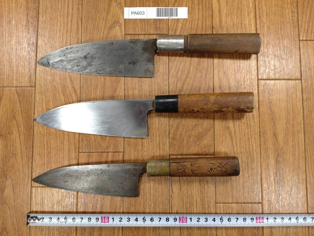 Japanese Chef's Kitchen Knife Set 3 Piece DEBA from Japan PA603
