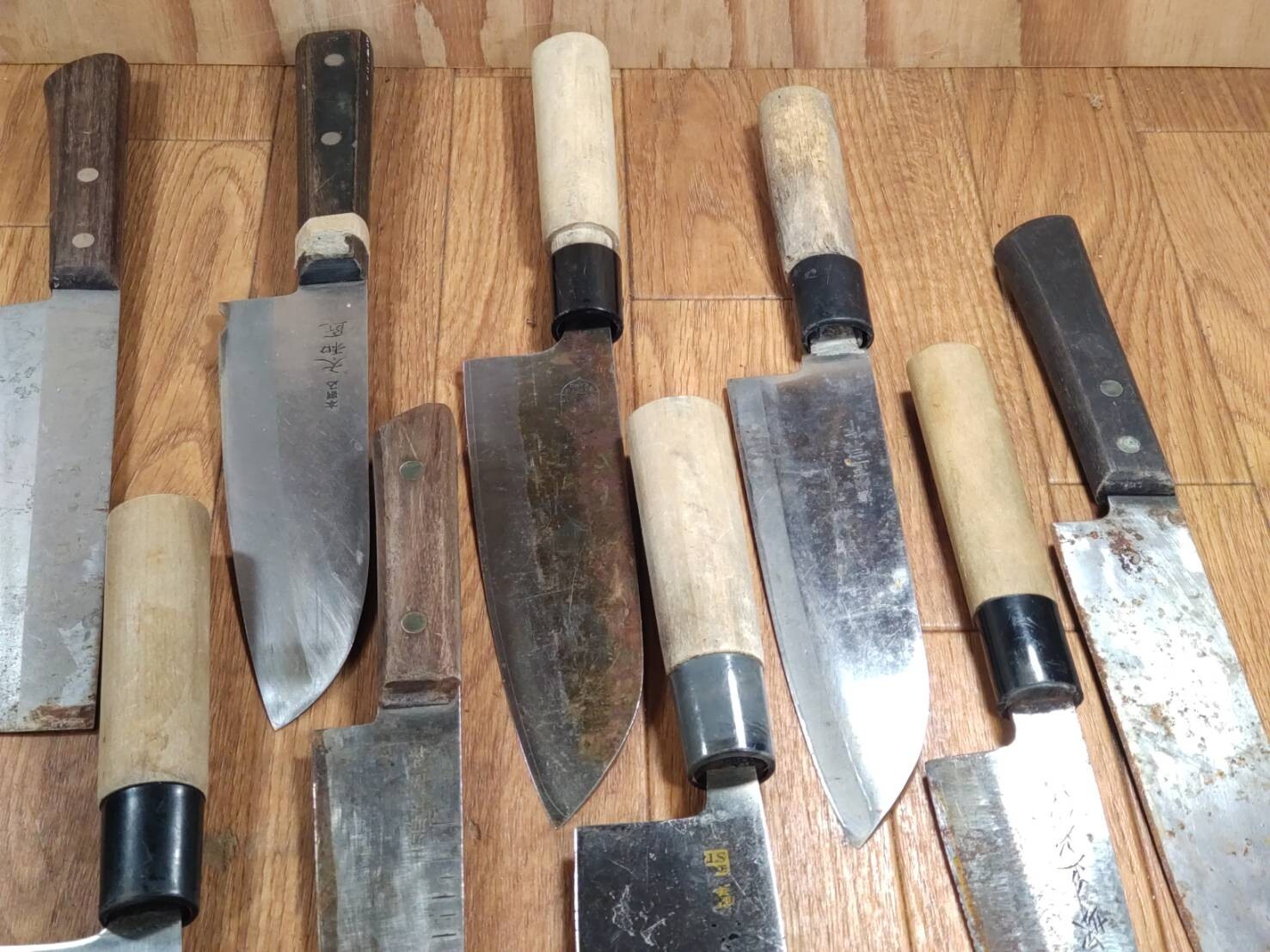 Damaged Lot of Japanese Chef's Kitchen Knives Broken from Japan HH712