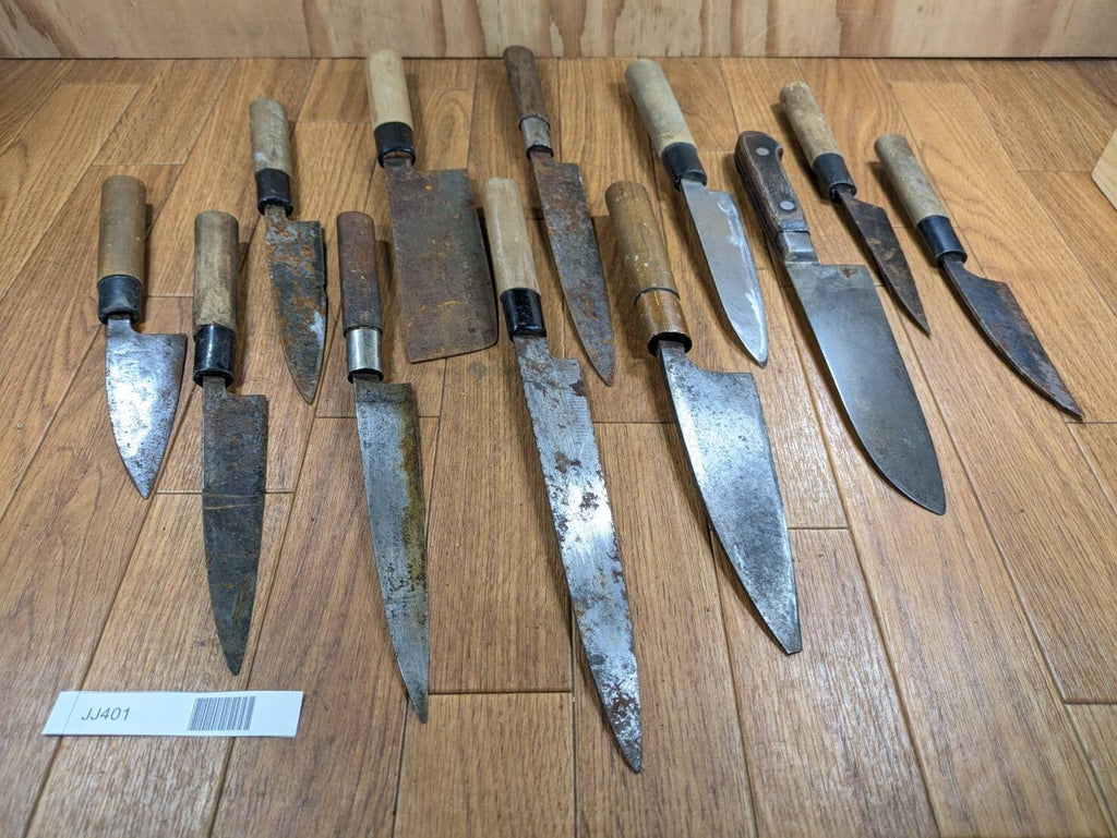 BROKEN DAMAGED Japanese Chef's Kitchen Knife Vintage Japan HOCHO JJ401