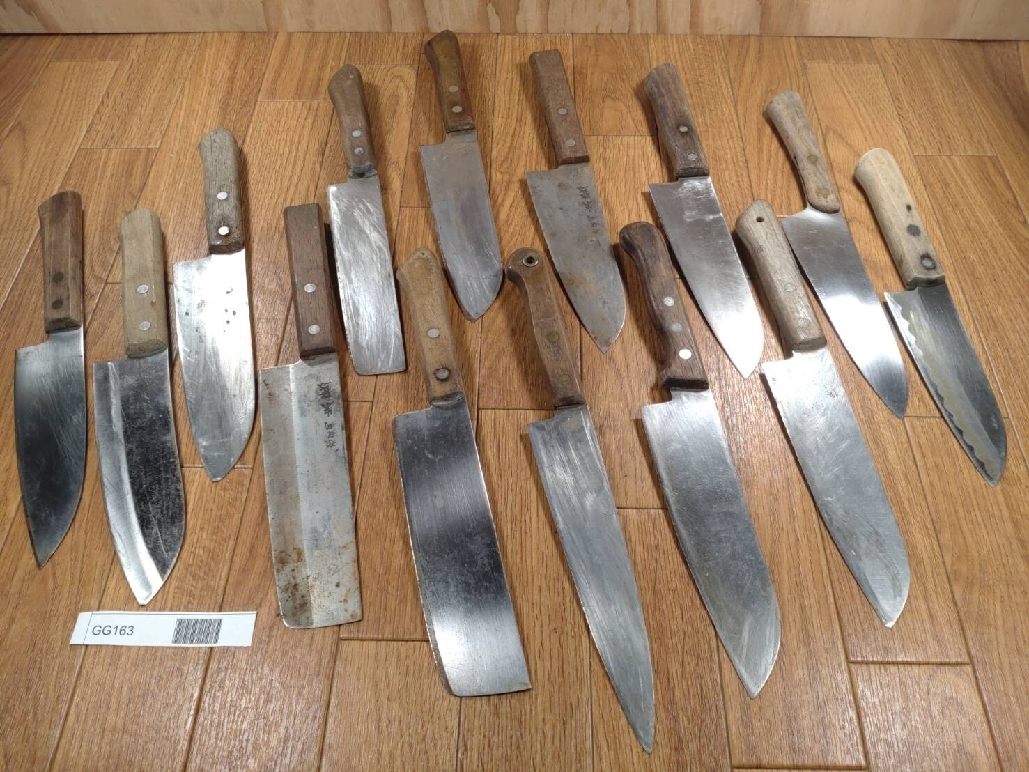 Damaged Lot of Japanese Chef's Kitchen Knives hocho set from Japan GG163
