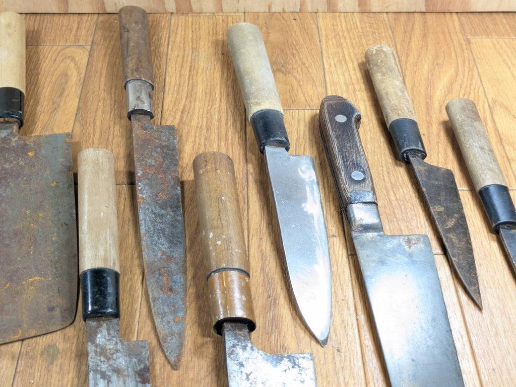 BROKEN DAMAGED Japanese Chef's Kitchen Knife Vintage Japan HOCHO JJ401