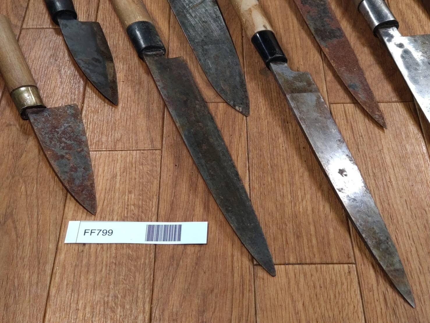 BROKEN DAMAGED Japanese Chef's Kitchen Knife Vintage Japan HOCHO FF799