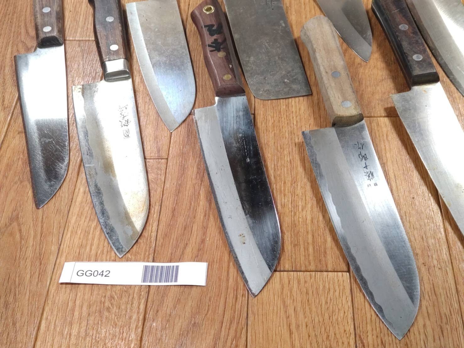 Damaged Lot of Japanese Chef's Kitchen Knives hocho set from Japan GG042