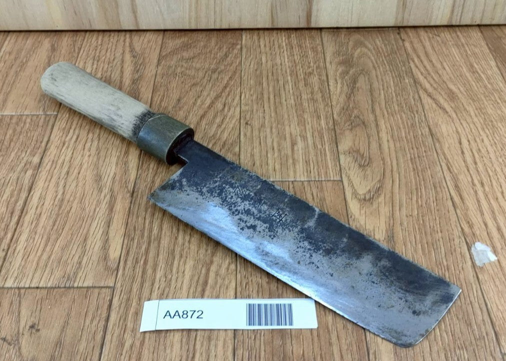 DAMAGED Japanese Chef's Kitchen Knife NAKIRI KIYA BLUE STEEL JP 164/294mm AA872