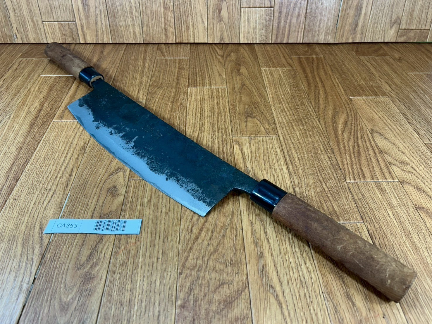 DAMAGED Japanese Chef's Kitchen Knife Vintage MOCHI KIRI HOCHO 615mm CA353