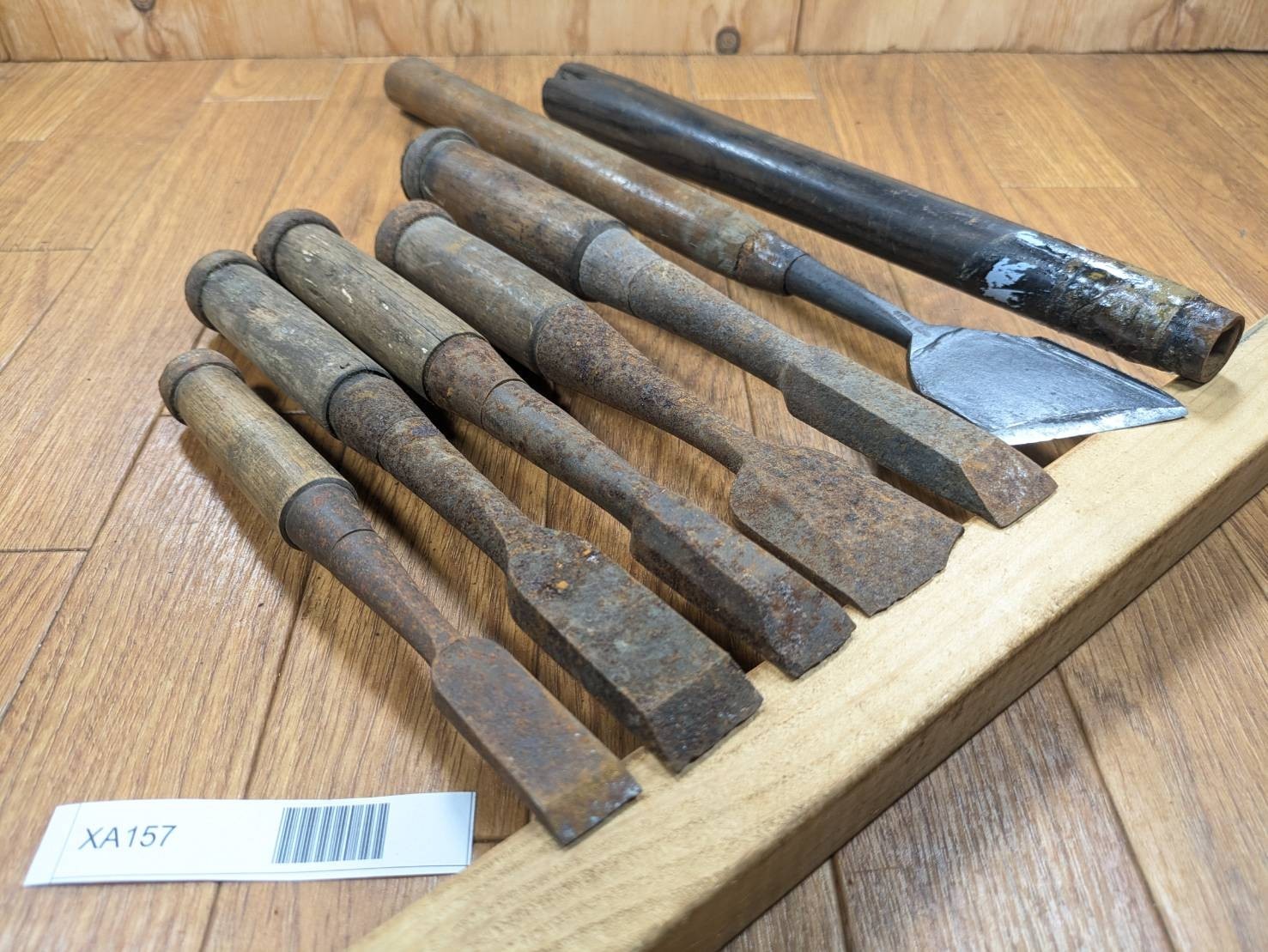 BROKEN DAMAGED Japanese vintage chisel Nomi 17.24.20.35.21.47mm XA157
