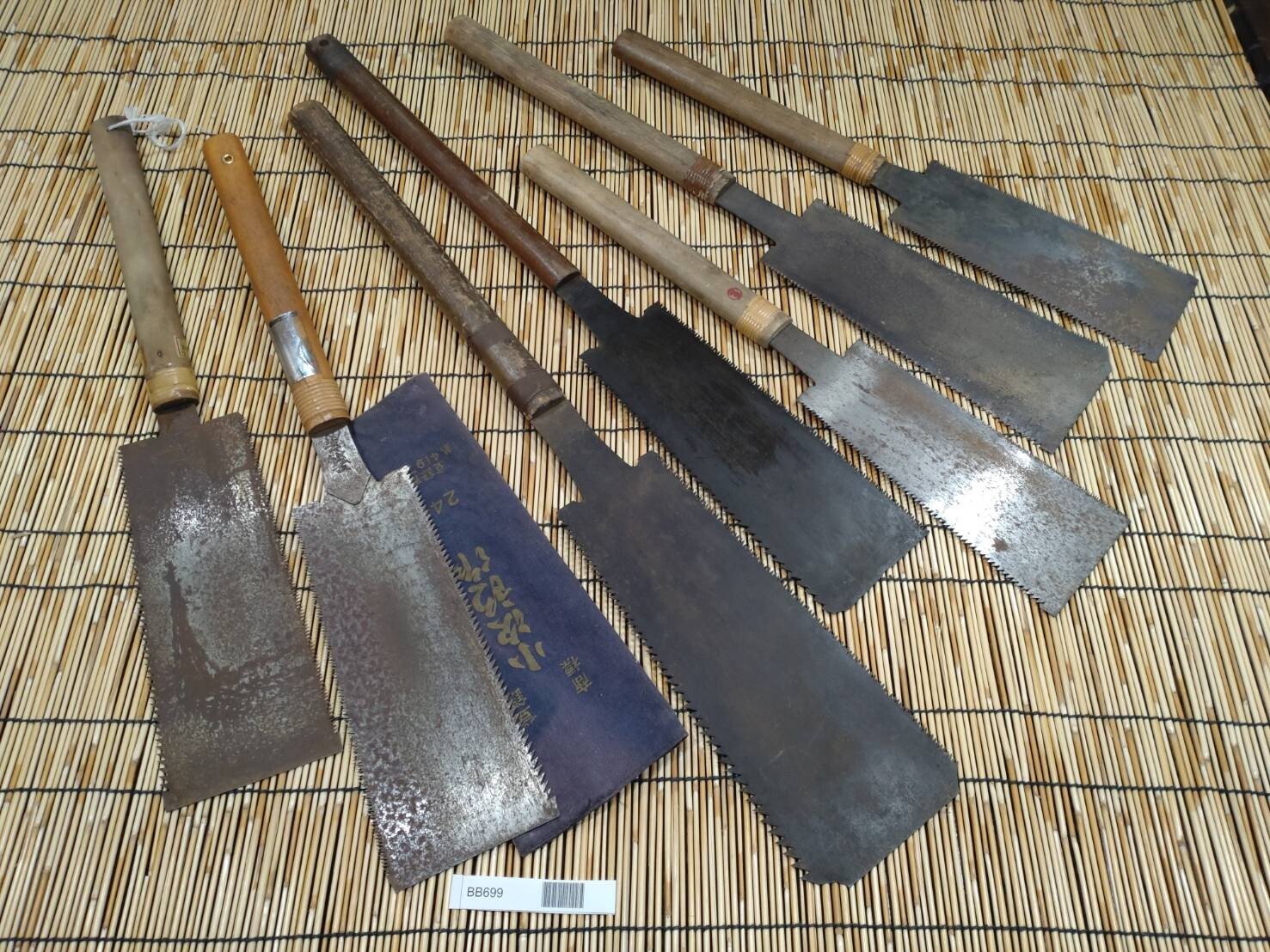 Broken Japanese vintage Pull Saw Draw Saw Carpentry Tool Japan blade 665mm BB699
