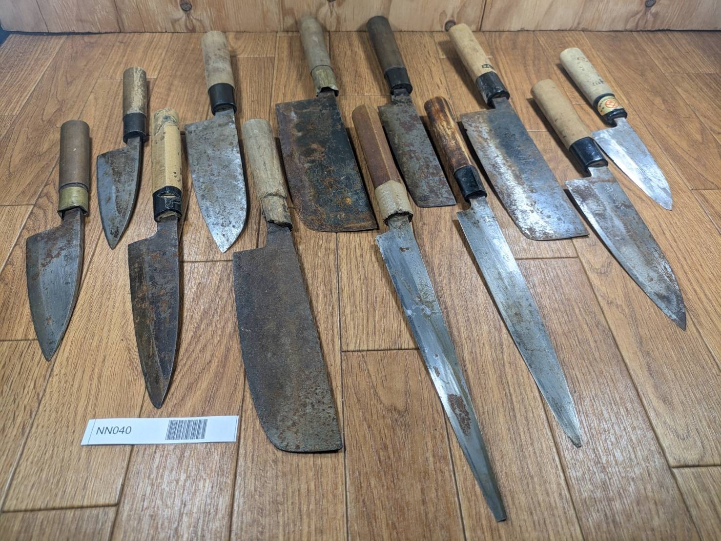 BROKEN DAMAGED Japanese Chef's Kitchen Knife Vintage Japan HOCHO NN040