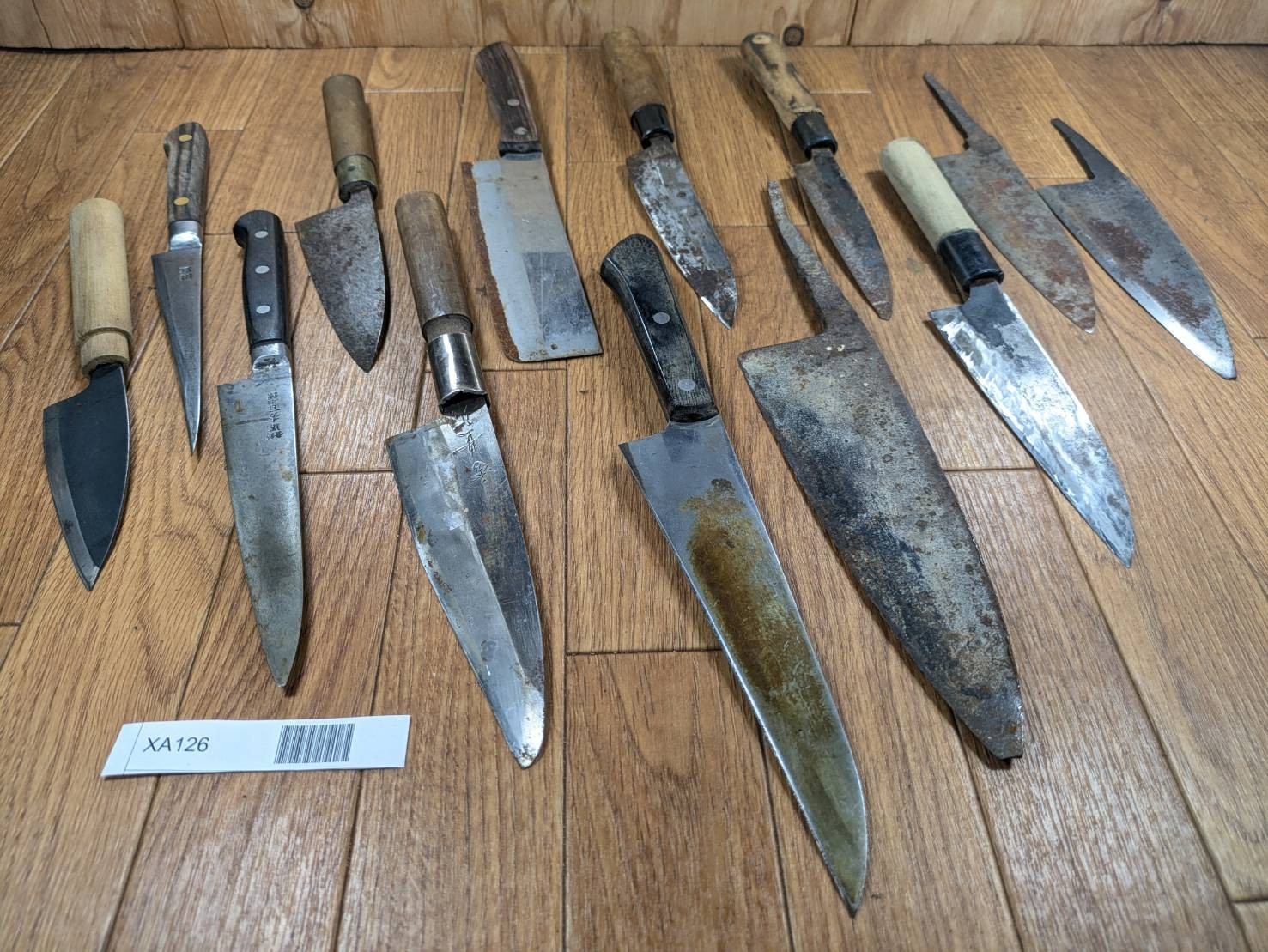 BROKEN DAMAGED Japanese Chef's Kitchen Knife Vintage Japan HOCHO XA126