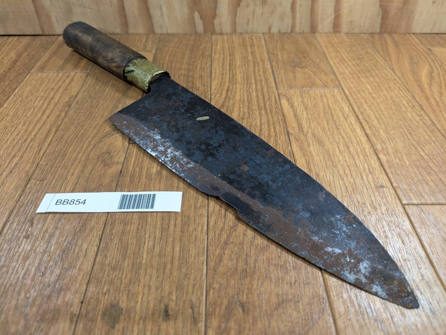 BROKEN DAMAGED Japanese Chef's Kitchen Knife Vintage Japan LARGE DEBA BB854