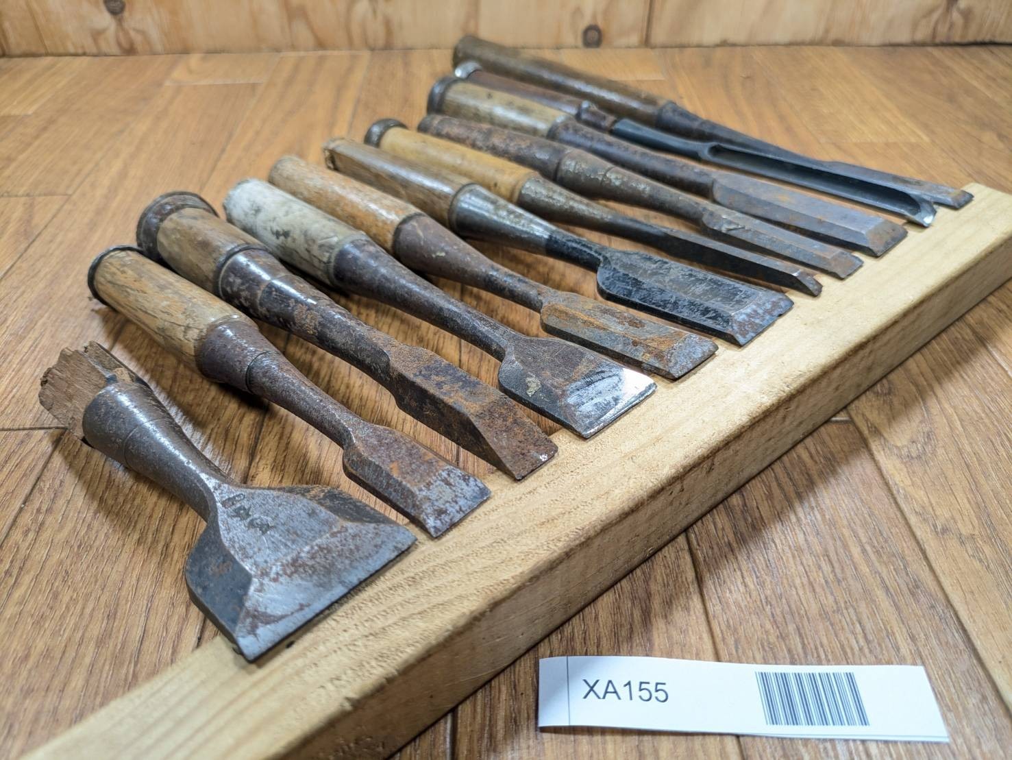 BROKEN DAMAGED Japanese vintage chisel 41.18.15.29.21.29.6.14.23.10.14mm XA155