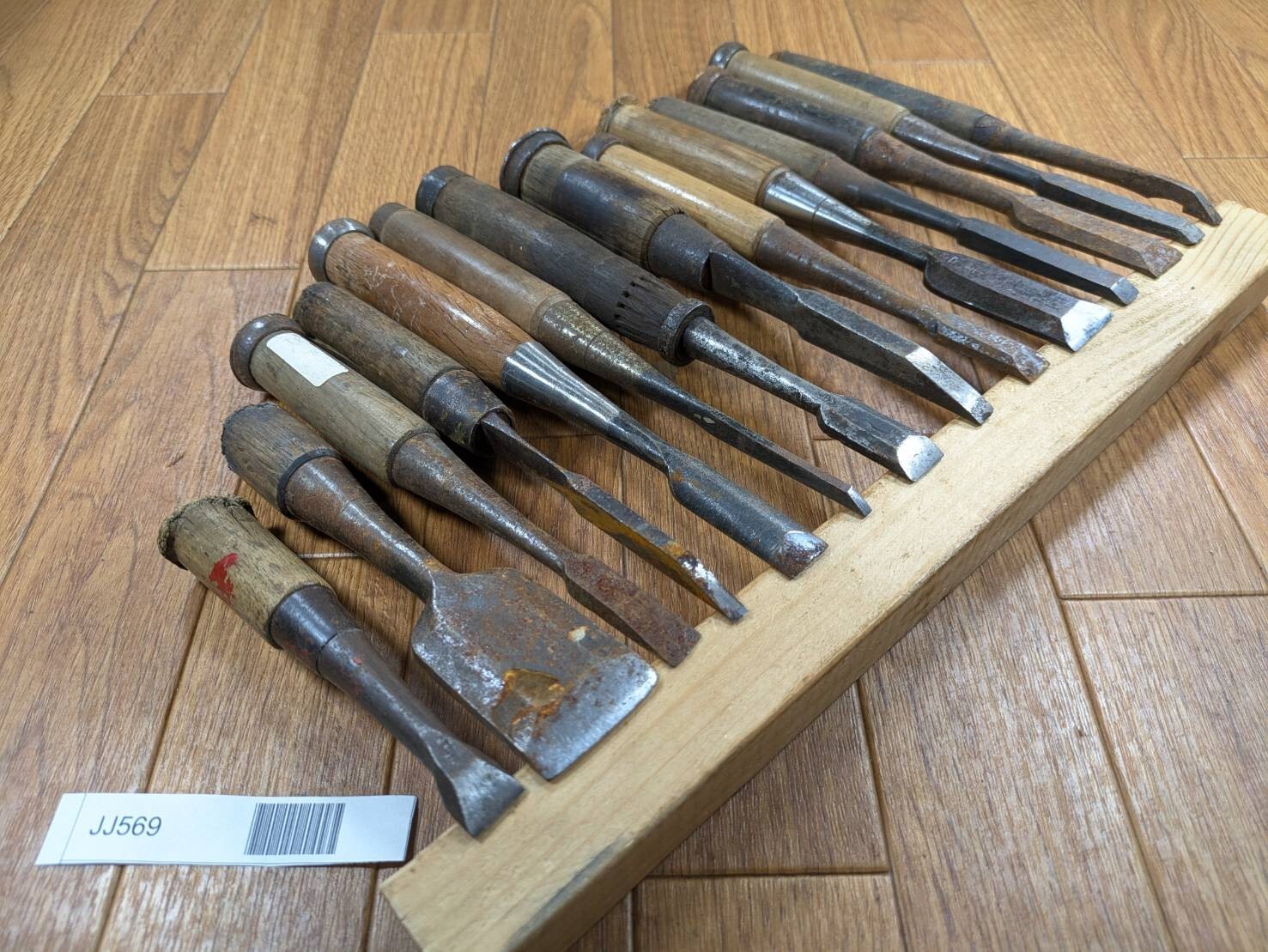 BROKEN DAMAGED Japanese vintage chisel 3.5.5.7.9.9.11.11.14.15.15.18.24.36 JJ569