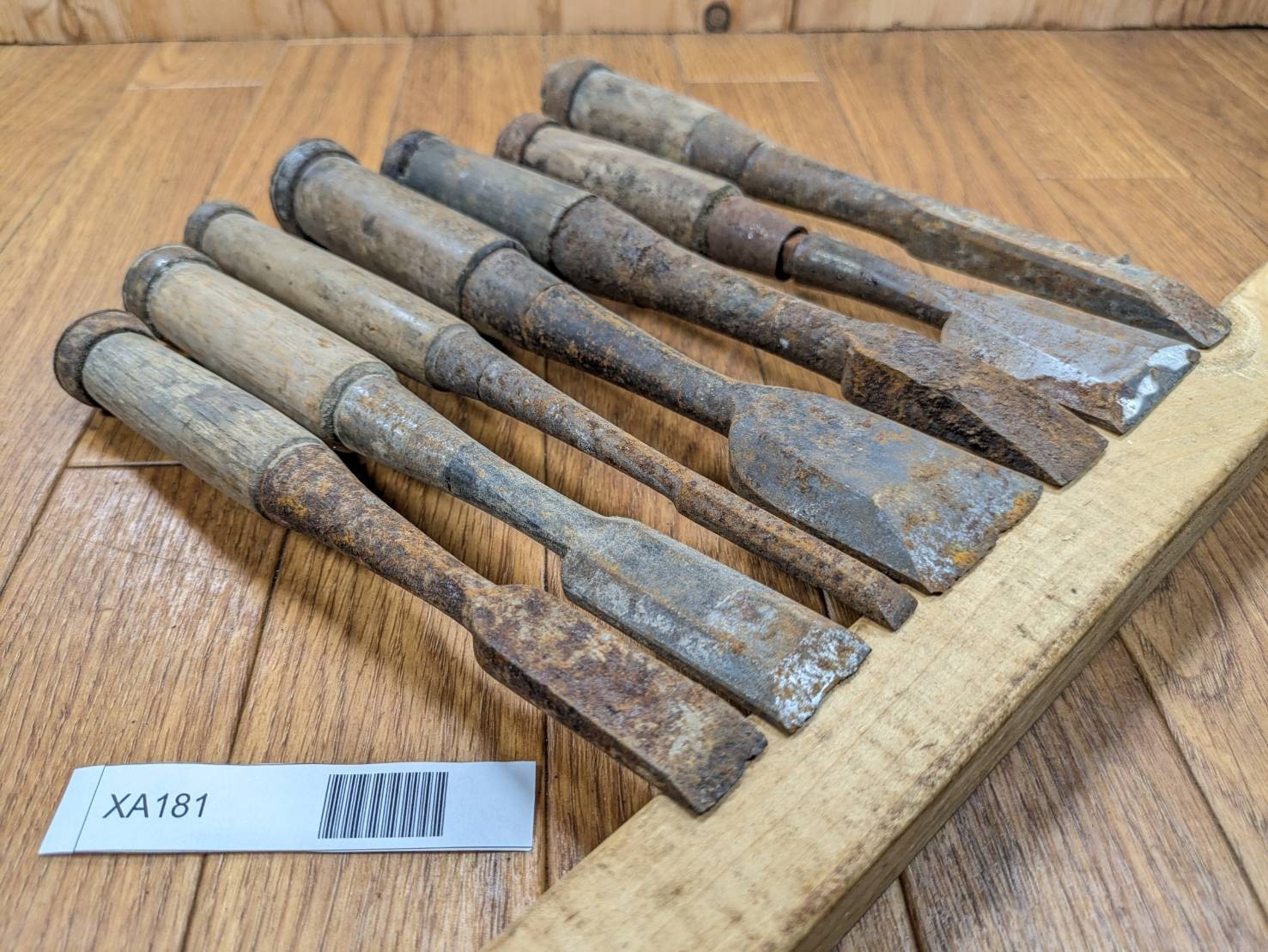 BROKEN DAMAGED Japanese vintage chisel Nomi 18.24.8.40.20.41.15mm XA181