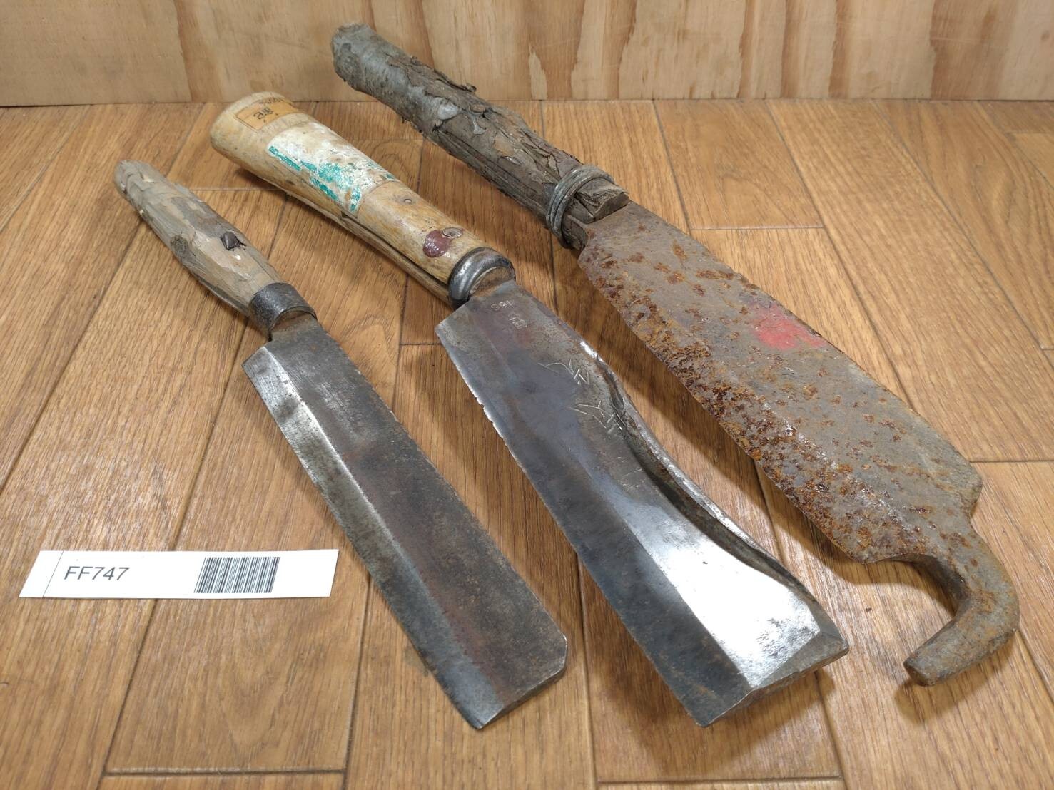 BROKEN DAMAGED Japanese Vintage Carpentry Tool NATA AXE ONO Hatchet SET FF747