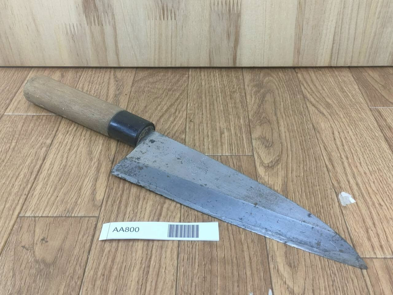 DAMAGED Japanese Chef's Kitchen Knife DEBA Vintage HEAVY Japan 203/350mm AA800