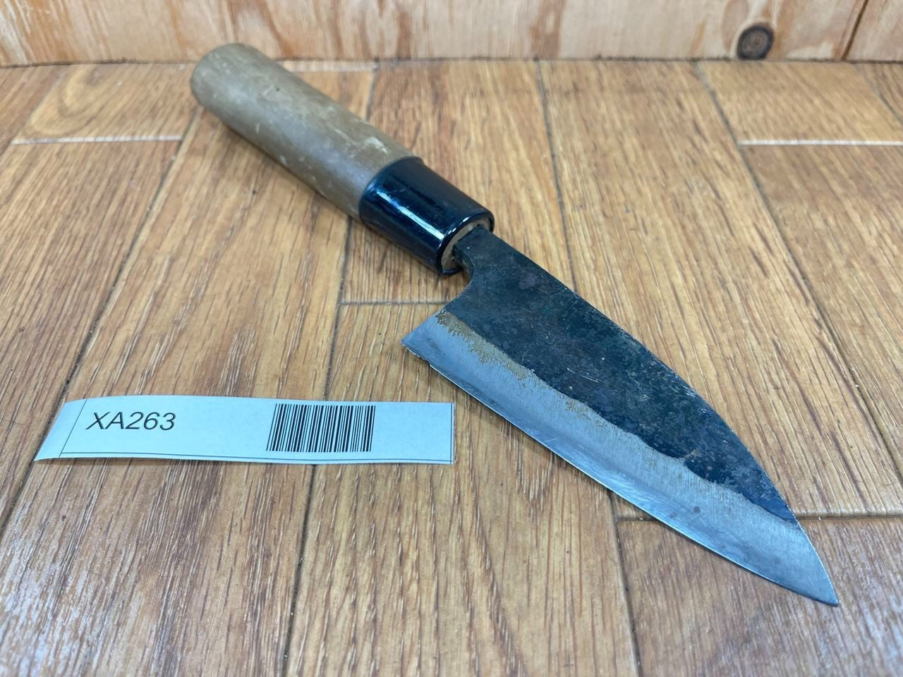 DAMAGED Japanese Chef's Kitchen Knife DEBA Vintage BLUE STEEL JP 97/225mm XA263