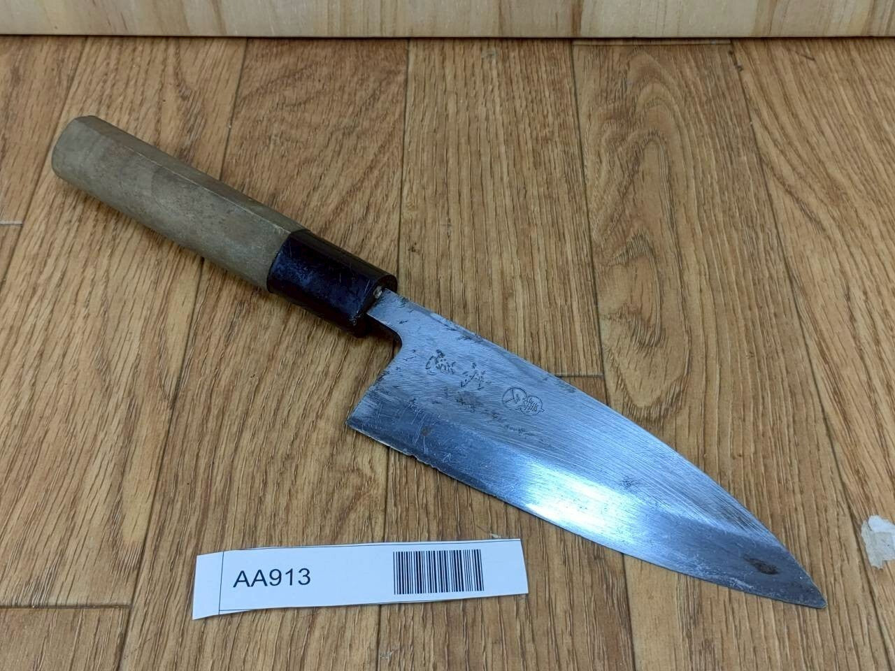 DAMAGED Japanese Chef's Kitchen Knife DEBA Vintage KIYA Japan 134/274mm AA913