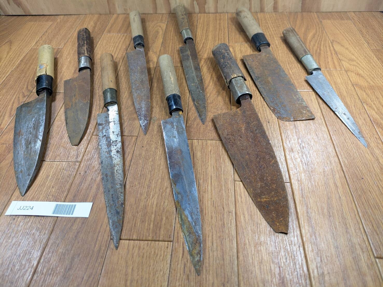 BROKEN DAMAGED Japanese Chef's Kitchen Knife Vintage Japan HOCHO JJ224