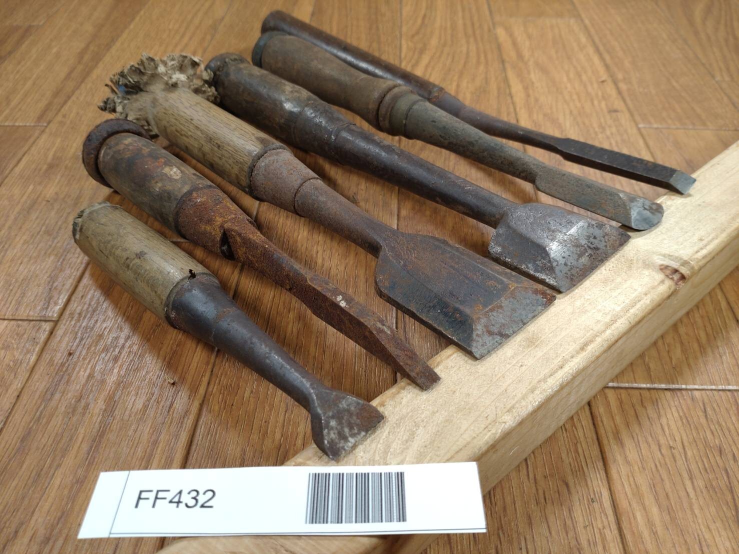 BROKEN DAMAGED Japanese vintage chisel Nomi 40.35.19.17.7.6mm FF432