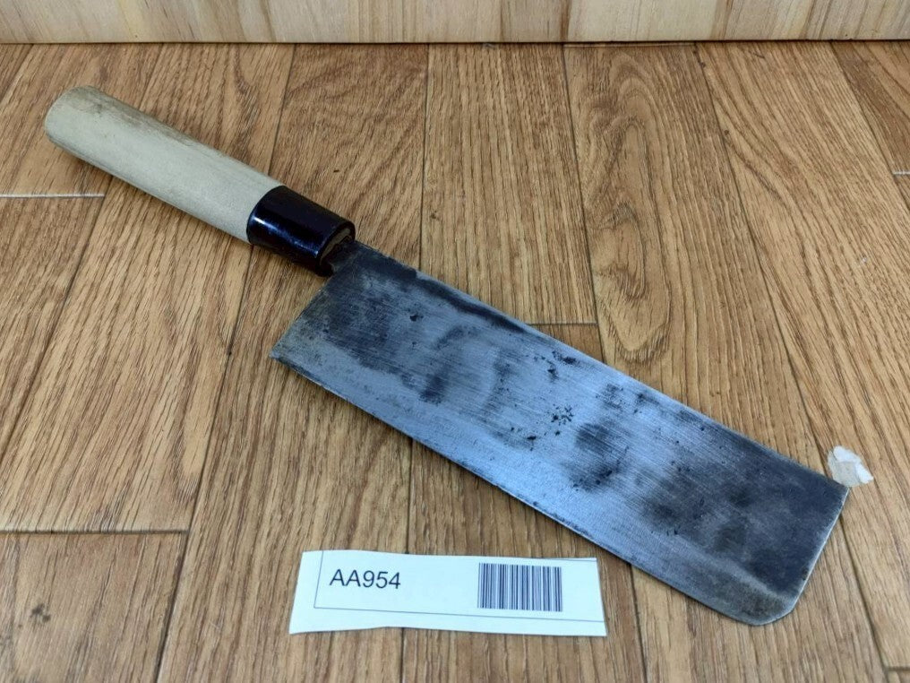 DAMAGED Japanese Chef's Kitchen Knife NAKIRI HAND MADE Japan 170/310mm AA954