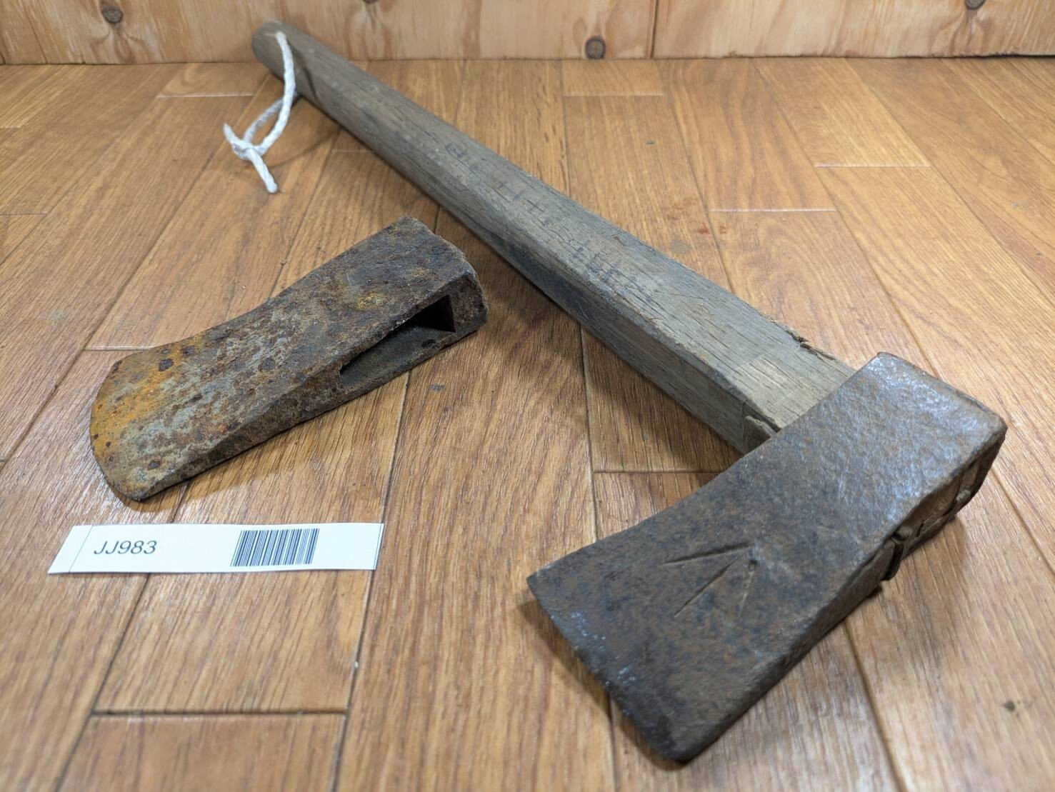 BROKEN DAMAGED Japanese Vintage Carpentry Tool NATA AXE ONO Hatchet SET JJ983
